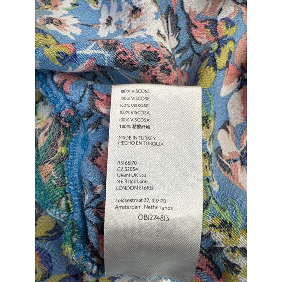 by Anthropologie Robin Tiered Floral Mini Dress Bohemian Coastal Cowgirl Small - Picture 10 of 10